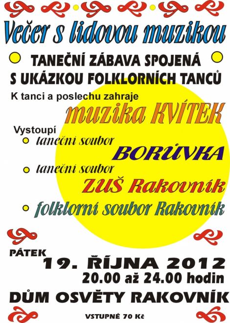 Večer s lidovou muzikou